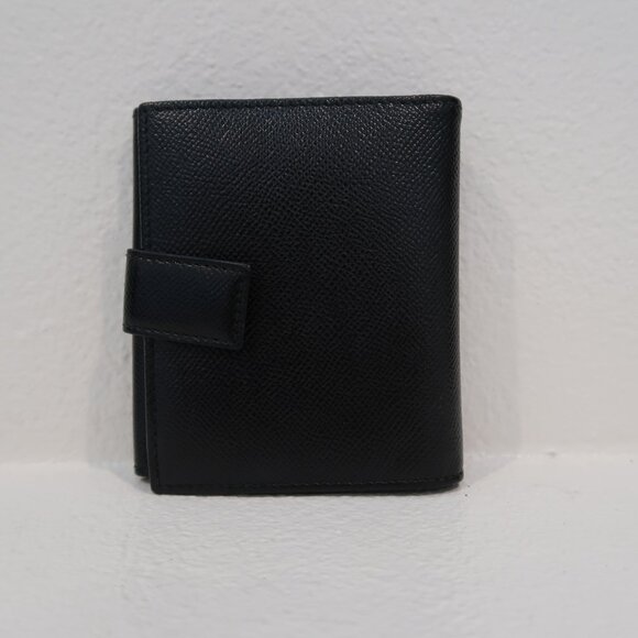 Salvatore Ferragamo Black Pebbled Leather Wallet - Picture 2 of 7